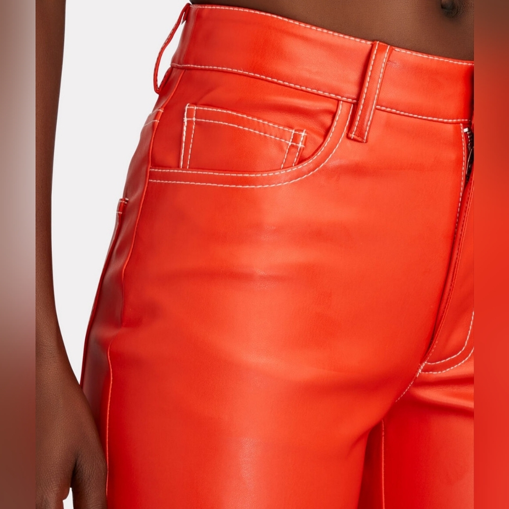 STAUD Red High-Waisted Pants